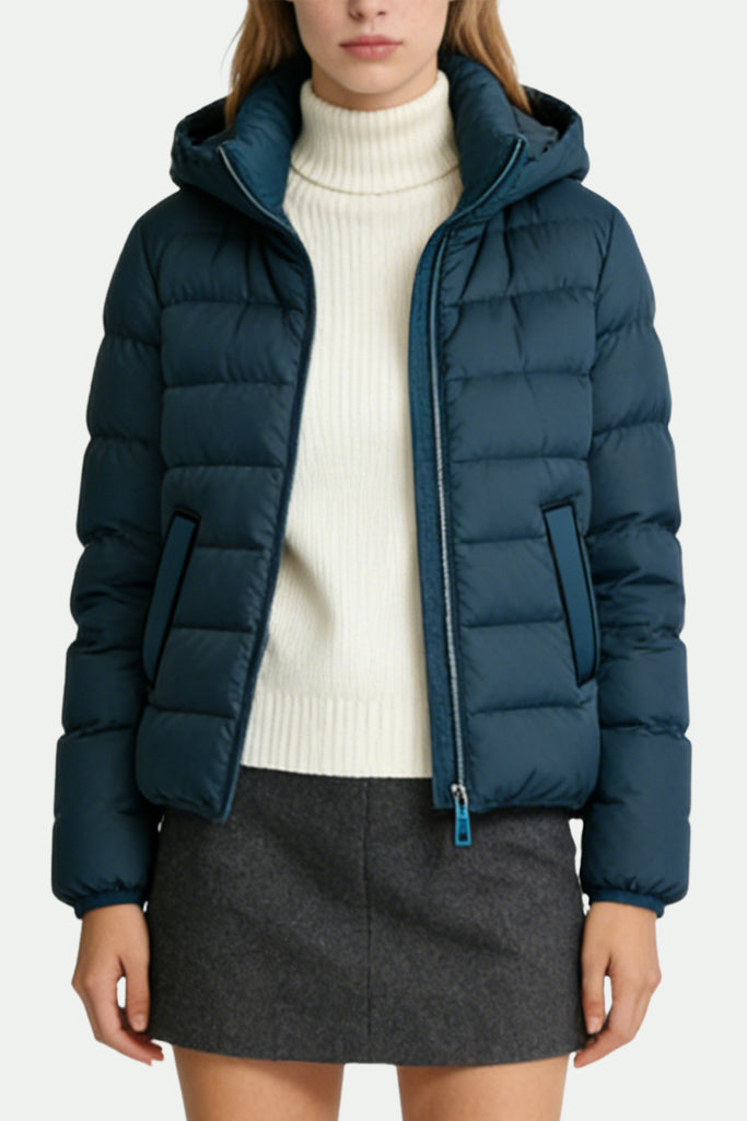 Women's Hooded Fashion Temperament Thick Jacket