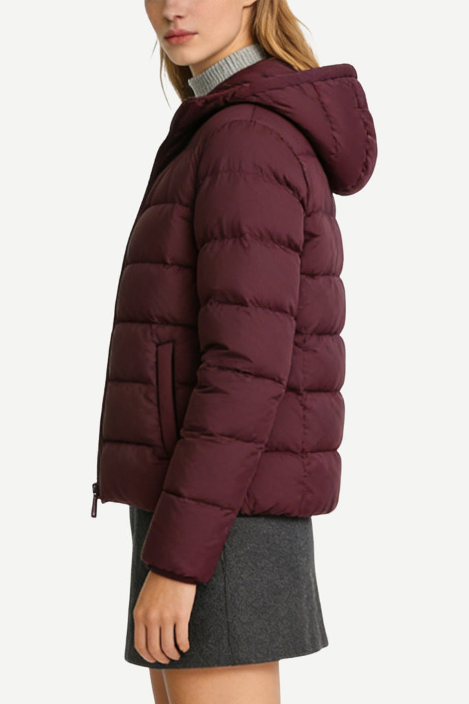 Women's Hooded Minimalist Warm Thick Jacket