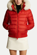 Women's Hooded Fur Collar Decor Fashion Thick Jacket
