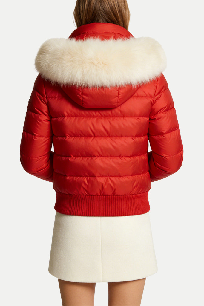 Women's Hooded Fur Collar Decor Fashion Thick Jacket