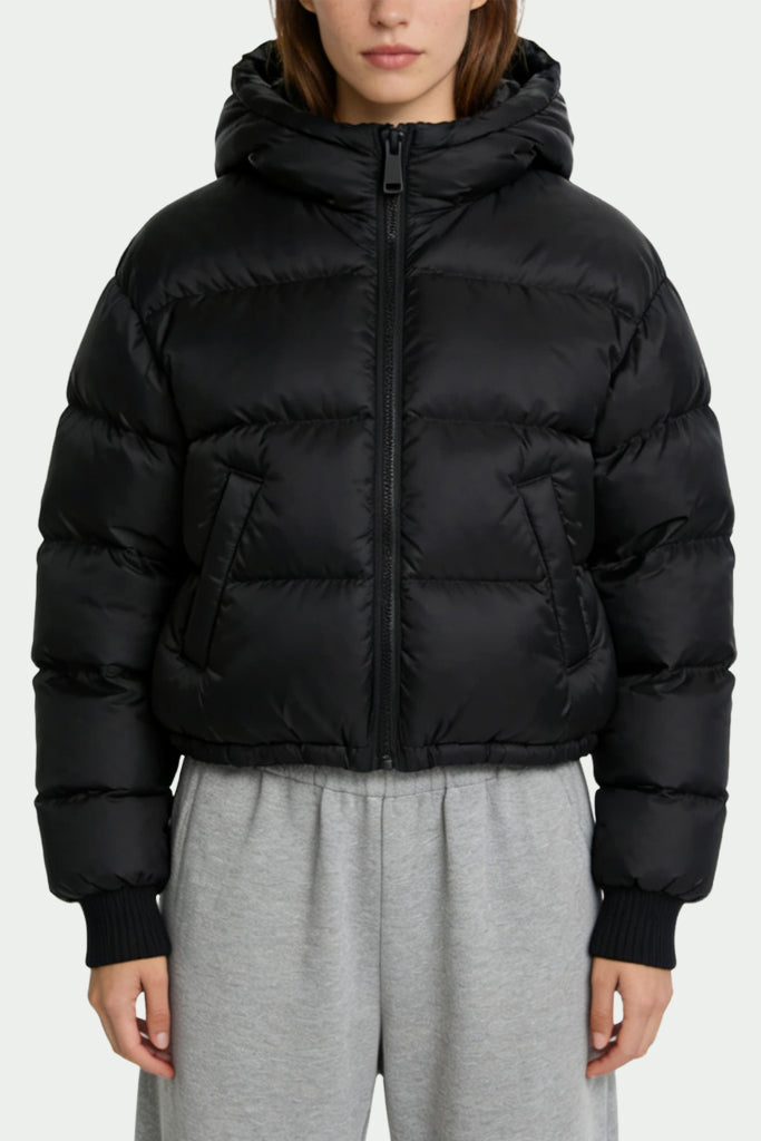 Women's Hooded Minimalist Loose Puffy Thick Jacket