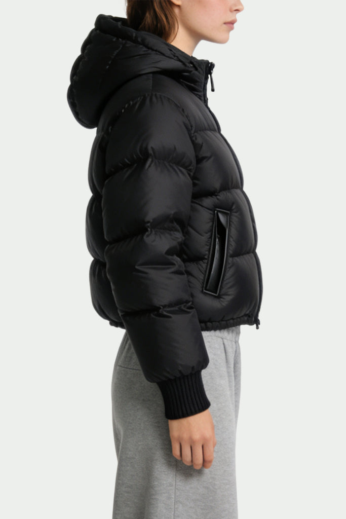 Women's Hooded Minimalist Loose Puffy Thick Jacket