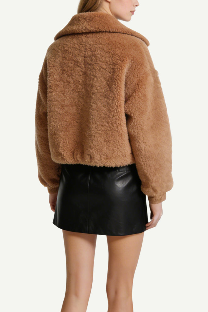 Women's Lapel Minimalist Loose Warm Thick Jacket