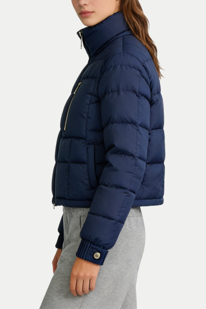 Women's Stand Collar Minimalist Temperament Thick Jacket