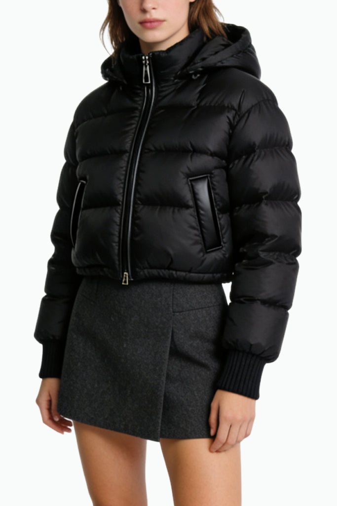 Women's Hooded Minimalist Casual Thick Jacket