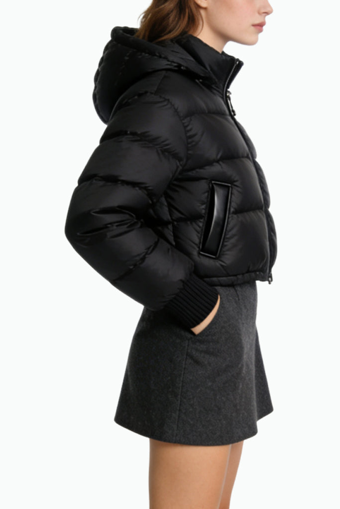 Women's Hooded Minimalist Casual Thick Jacket