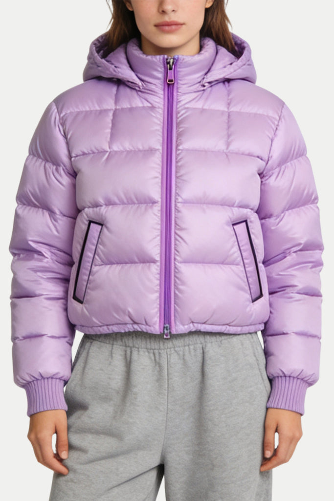Women's Hooded Shiny Fashion Winter Thick Jacket