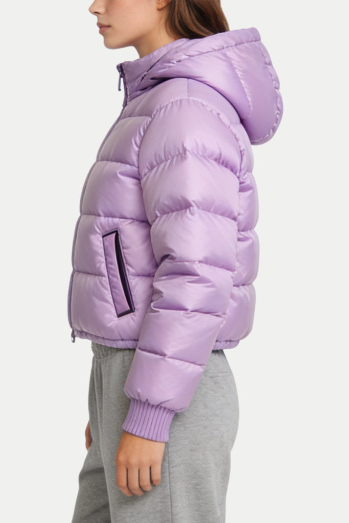Women's Hooded Shiny Fashion Winter Thick Jacket