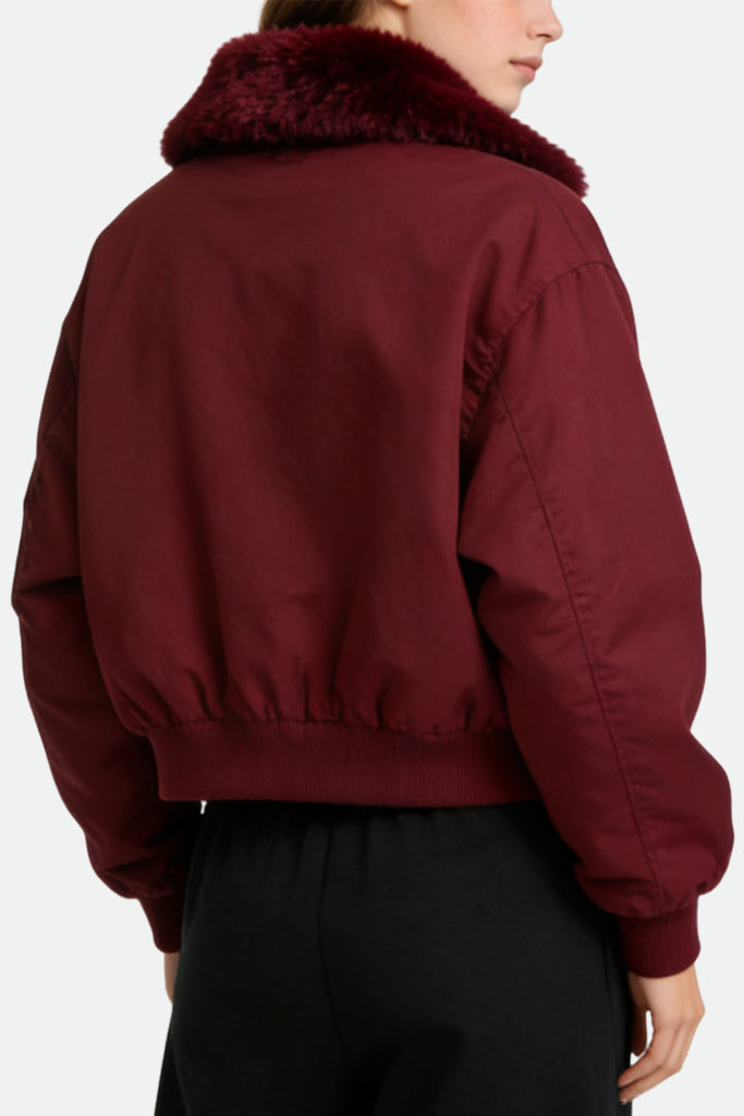Women's Lapel Multi-Pocket Zipper Decor Casual Thick Jacket