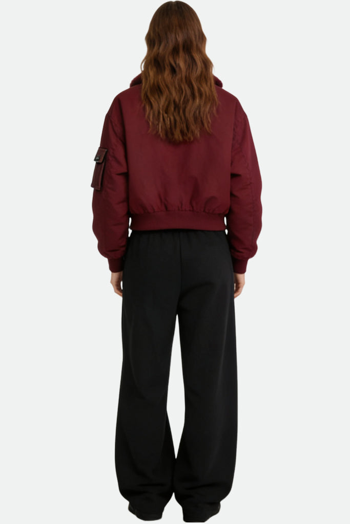 Women's Lapel Multi-Pocket Zipper Decor Casual Thick Jacket