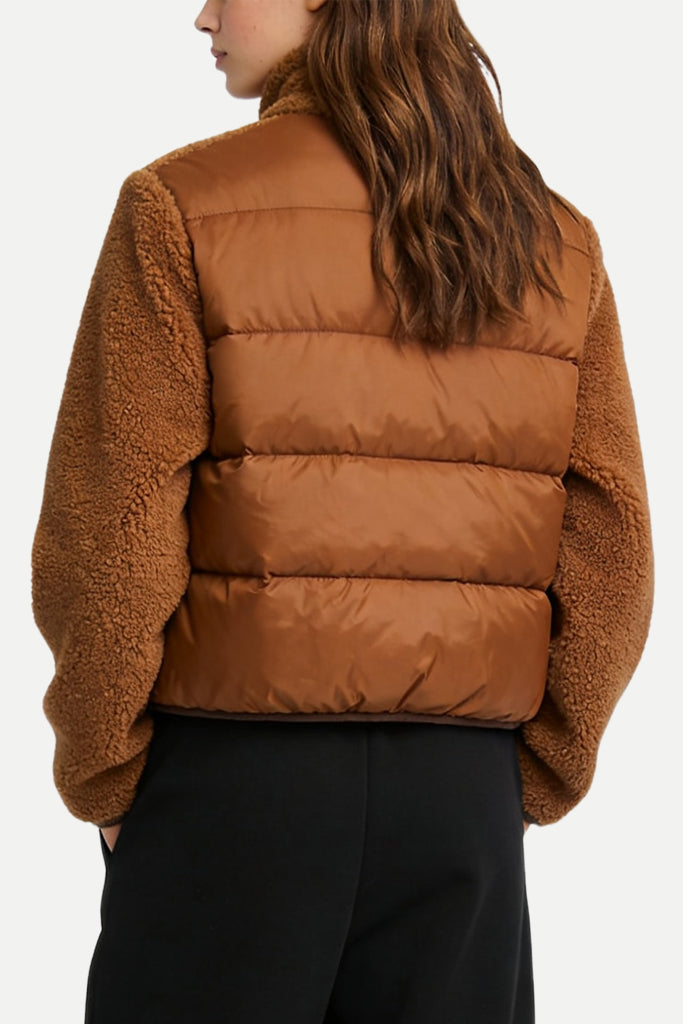 Women's Stand Collar Multi-Pocket Design Loose Warm Thick Jacket