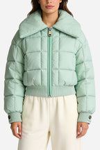 Women's Lapel Fashion Knitted Cuff Thick Jacket