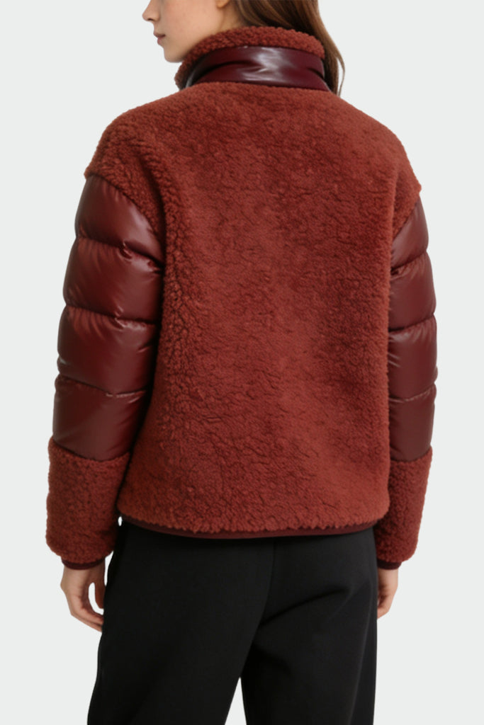 Women's Stand Collar Multi-Pocket Design Fashion Thick Jacket