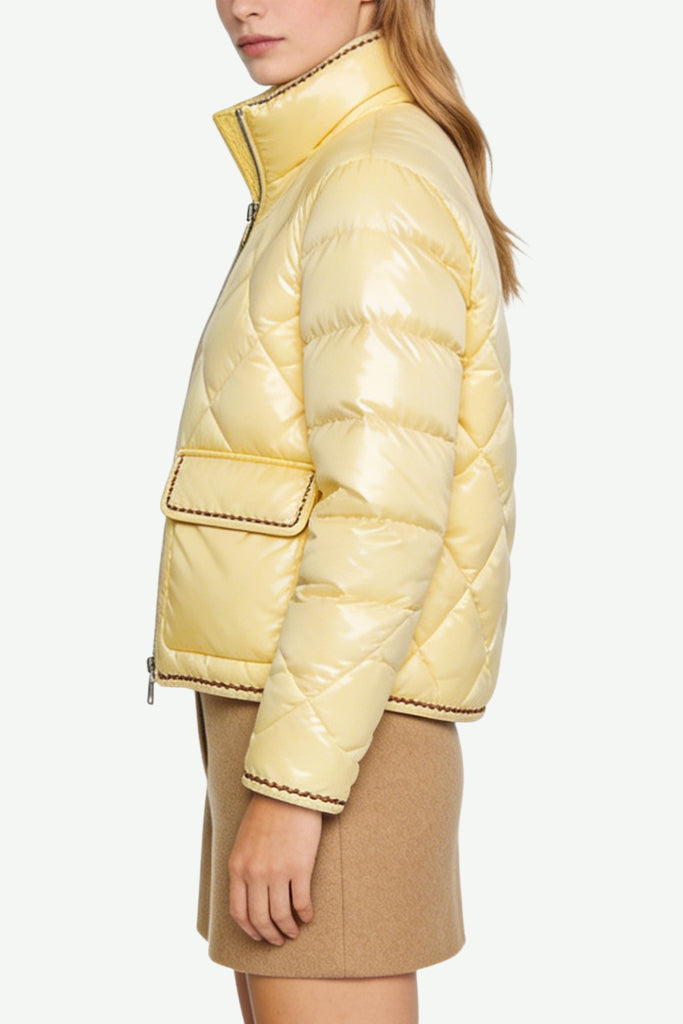 Women's Stand Collar Fashion Elegant Winter Thick Jacket