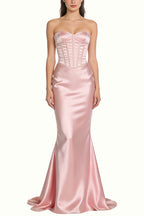 Romantic Strapless Women's Maxi Dresses