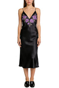 Exquisite Embroidery V-Neck Sling Midi Dress