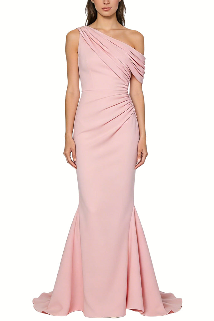 Romantic One-shoulder Maxi Dresses