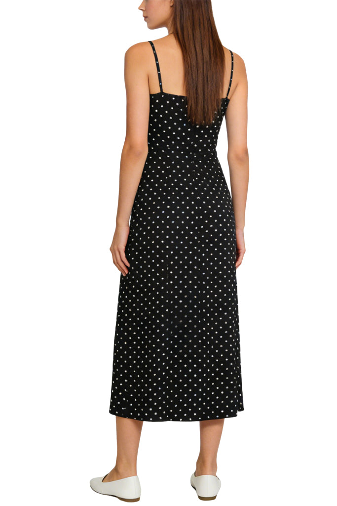 Vintage Polka Dot Sling Midi Dress