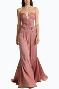 Striking V-neck Floor-length Maxi Dresses
