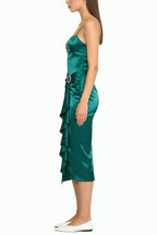 Exquisite Ring Decor Sling Midi Dress