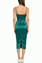 Exquisite Ring Decor Sling Midi Dress