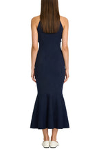 Romantic Lace Halter Neck Fishtail Midi Dress