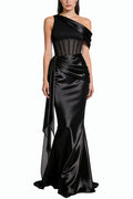 Chic One-shoulder Fitted Maxi Dresses