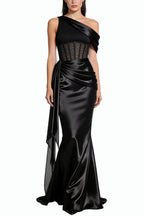 Chic One-shoulder Fitted Maxi Dresses