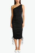 Temperament Fashion One-Shoulder Midi Dress