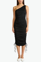 Temperament Fashion One-Shoulder Midi Dress