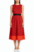 Vintage Fashion Waist Sleeveless Midi Dress
