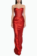 Glamorous Strapless Floor-length Maxi Dresses