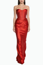 Glamorous Strapless Floor-length Maxi Dresses