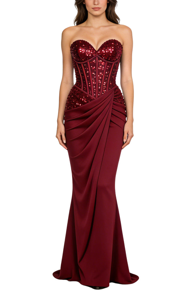 Sophisticated Strapless Fitted Maxi Dresses