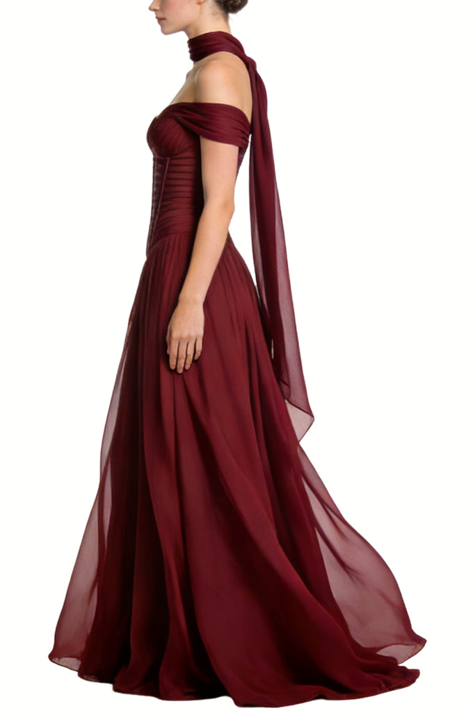 Regal Strapless Floor-length Maxi Dresses
