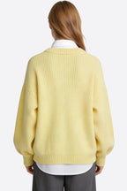 Women's Crew Neck Lantern Sleeve Loose Sweater