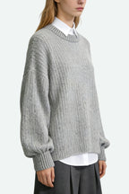 Women's Crew Neck Lantern Sleeve Casual Versatile Sweater