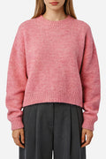 Women's Crew Neck Solid Color Minimalist Loose Sweater