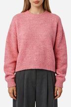 Women's Crew Neck Solid Color Minimalist Loose Sweater