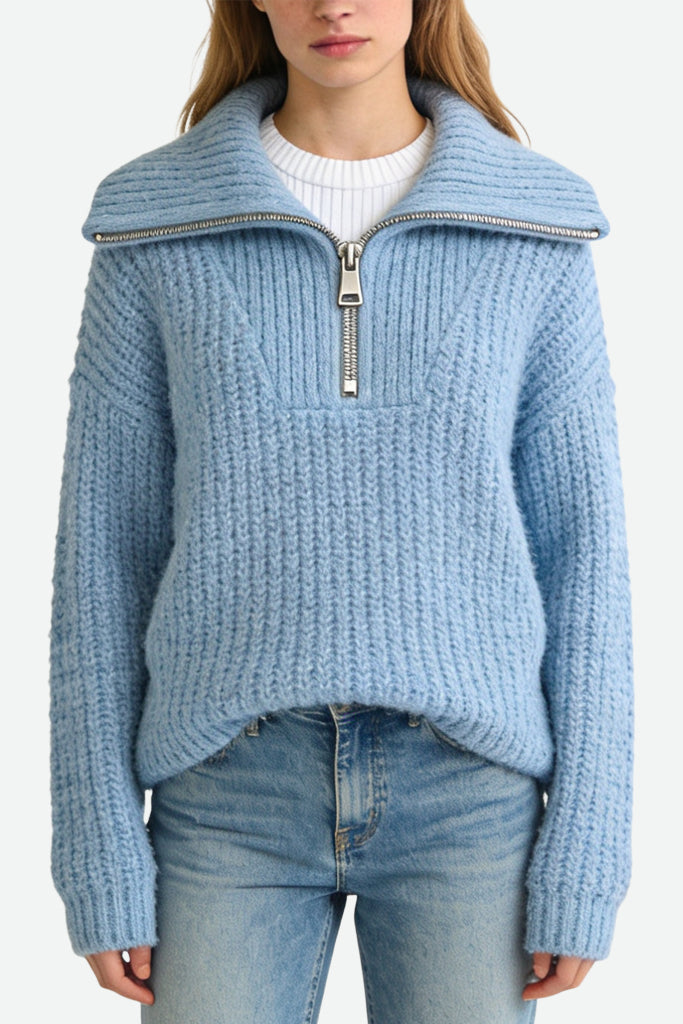 Women's Half-Zip Fashion Casual Sweater