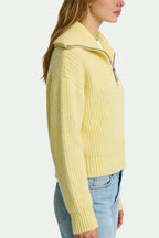 Women's Half-Zip Chunky Knit Texture Stylish Sweater