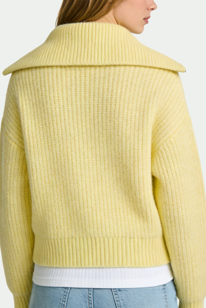 Women's Half-Zip Chunky Knit Texture Stylish Sweater