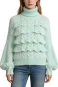 Women's Turtleneck Lantern Sleeve Loose Fashion Sweater