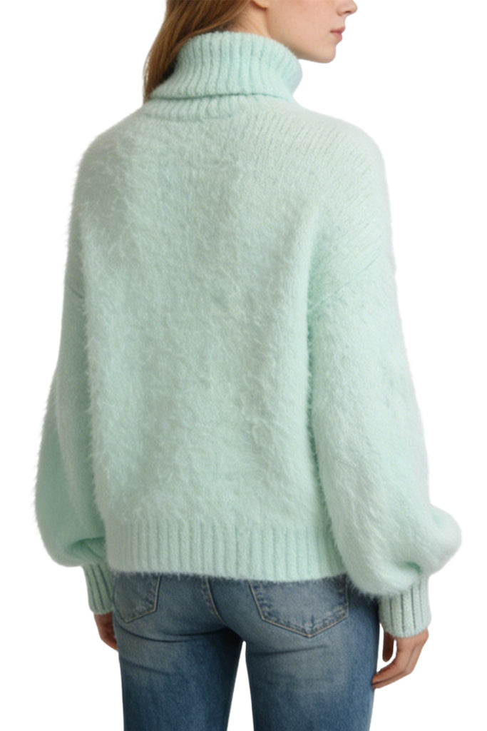 Women's Turtleneck Lantern Sleeve Loose Fashion Sweater