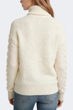 Women's Turtleneck Cable Knit Casual Comfortable Sweater