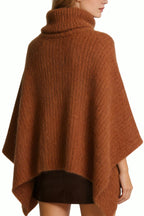 Women's Turtleneck Vertical Knit Loose Sweater