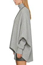 Women's Turtleneck Vertical Knit Casual Sweater