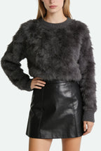 Women's Crew Neck Plush Texture Fashion Sweater