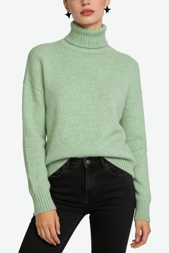 Women's Turtleneck Fashion Loose Casual Sweater