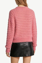 Women's Crew Neck Scale Texture Loose Fashion Sweater